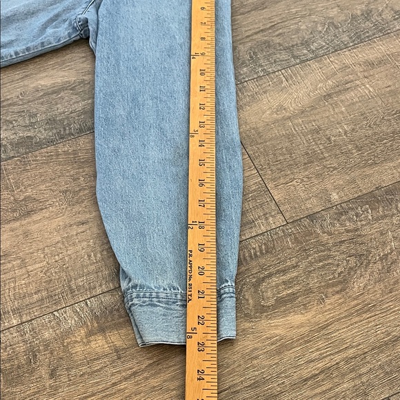 Susan Bristol Light Blue Denim Shirt Embroidered Collar Button Front Size 3W - Picture 4 of 7